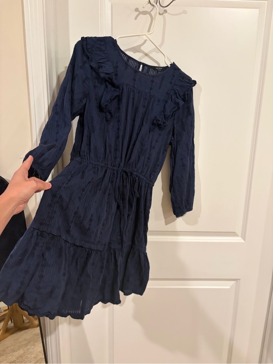 Lucky Brand Dresses & Skirts - Lucky Brand Navy Ruffle Boho Dress (Size M)